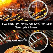 BBQ Grill Mats Set 1x Mesh & 5x Fabric Reusable Non-Stick Grill Safe (UK)