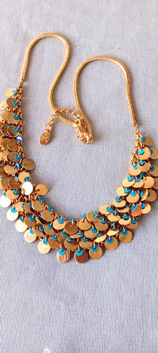 Blue gold disc layered - blue,