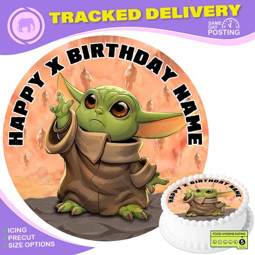 Baby yoda cake topper - baby,
