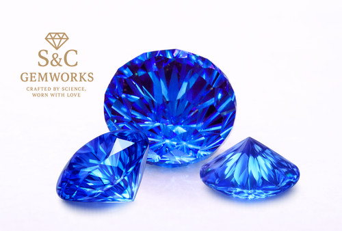Sapphire blue firework cut - sapphire,