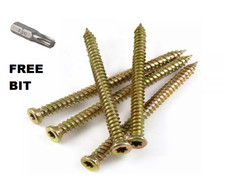 WINDOW AND DOOR FRAME FIXING SCREWS, UPVC WOOD MASONRY CONCRETE NO PLUG