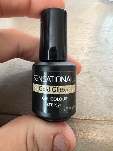 Sensationail gold glitter gel - gold,