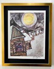 MARC CHAGALL | ORIGINAL VINTAGE 1975 PRINT | SIGNED | MOUNTED AND FRAMED