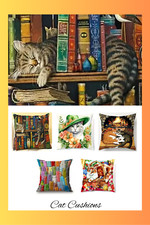 1PC Cat Complete Cushion - Case & Core 45 x 45 cm CHOOSE Christmas Gift