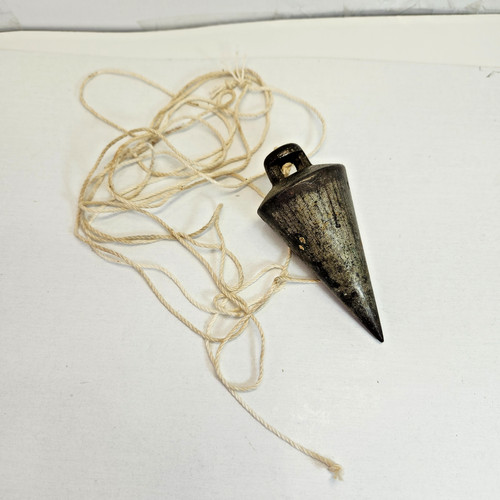 Antique iron plumb bob oz - iron, 11.5