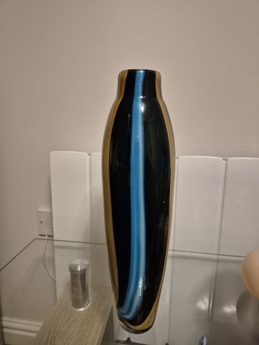 Blue yellow striped murano - blue,