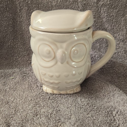 Joyye white ceramic owl - white,