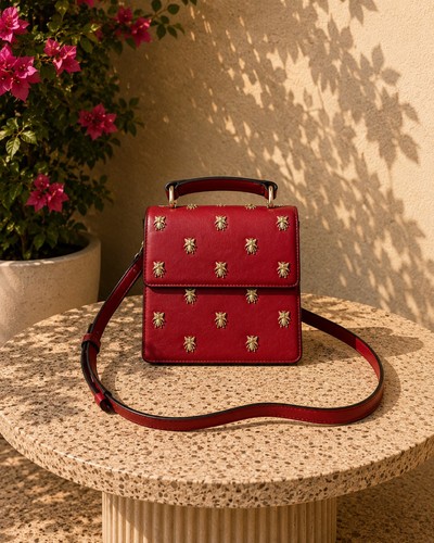 Zara red gold bee - zara, studded