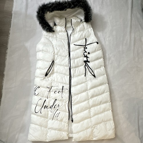 Shein white long - white, puffer
