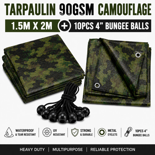 Camouflage tarpaulin x - 1.5m,