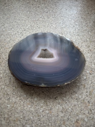 Purple druzy agate - agate, slice