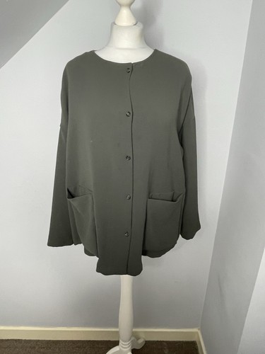 Oska dark green button front - button,