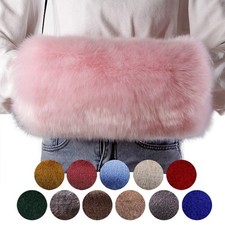 Women Winter Muff Fluffy Hand Warmer Thicken Faux Fur Gloves Mitten Xmas Gift
