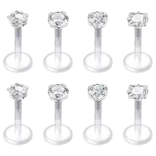 Bioflex labret bar crystal - labret,