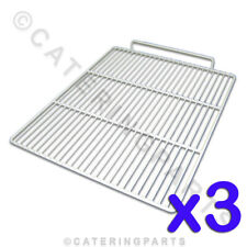 PACK OF 3 x 2/1 GASTRONORM FRIDGE SHELF 530mm x 650mm PLASTIC COATED SHELVING
