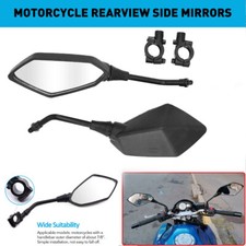 Black Adjustable Motorcycle Rearview Mirrors Pair 7/8" Bike/Motorbike Handle Bar