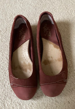 Fat Face Burgundy Suede Flat