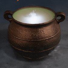 Halloween Bubbling Cauldron with White Glow – 43.5cm Animated Prop