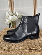 Pavers black leather boots UK