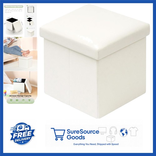 30x30x30cm beige faux leather - faux,