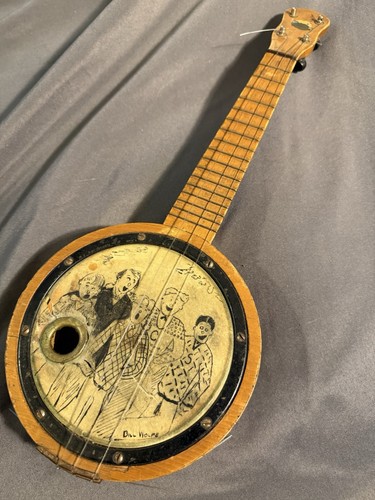 Antique folk art band drawing - antique,