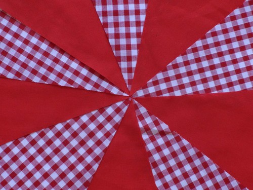 Handmade fabric red gingham - handmade,