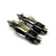 M. Pair  JAN 6F8G  Black  Plate  Foil Getter  NOS N. Union  USA Valve Tubes(VT5)