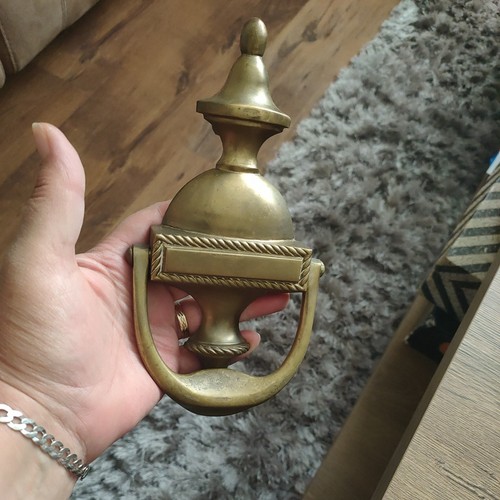 Vintage brass door knocker - vintage,