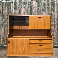 Mid Century Schreiber Sideboard High Board Drinks Cabinet Cupboard - FREE UK P&P