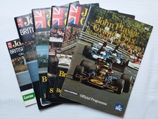 5 Vintage British Grand Prix Programmes - 1970s - Silverstone - Brands Hatch