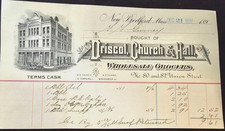 1896 Billhead, Driscoll Church