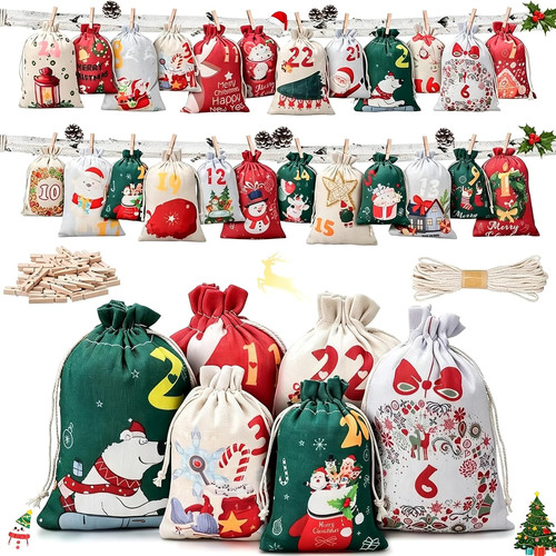 24pcs fabric advent calendar - fabric,
