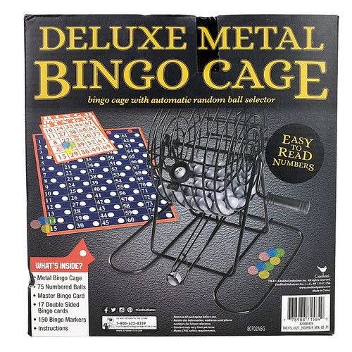 Deluxe metal bingo cage set - cage,