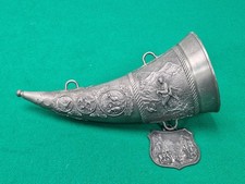 Quality SKS Zinn Pewter Alpine Souvenir Drinking Horn