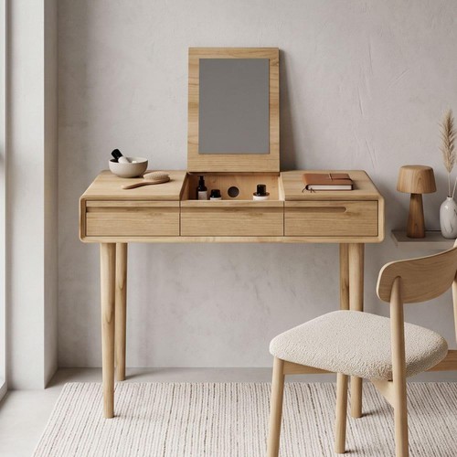 Solid oak dressing table - oak,