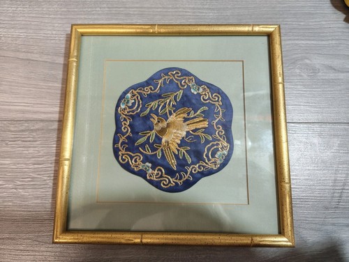 Vintage gold thread silk - thread,