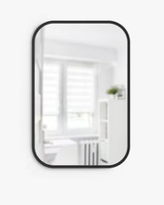 Umbra Hub Rectangular Hallway/Bathroom Black Decorative Wall Mirror 92x61cm A