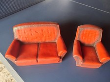 Sindy Doll Settee 1976 Red