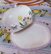 Butter Dish Ceramic Garden