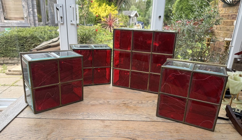 Vintage glass square cube - cube, wall