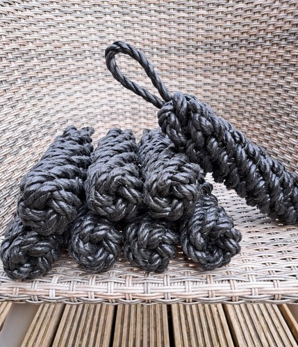 Medium black rope boat - , side