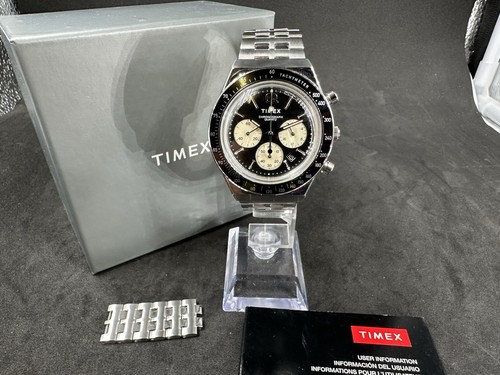 Timex chronograph panda - q,