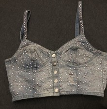 Top Shop Moto Distressed Denim