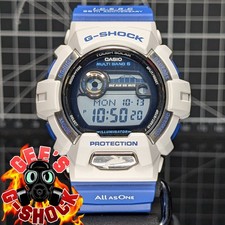 Casio G-Shock GWX-8900 White Blue ICERC G-Lide Solar Multiband Tide Graph 2016