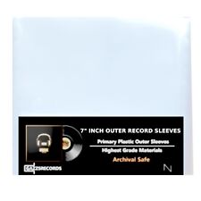 20 7" Inch Single Vinyl Plastic Record Sleeves 450 Gauge Polythene Outer Covers