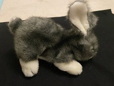 Soft Grey & White Rabbit Hand