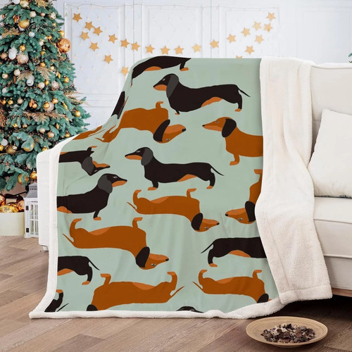Dachshund sausage blanket - dachshund,