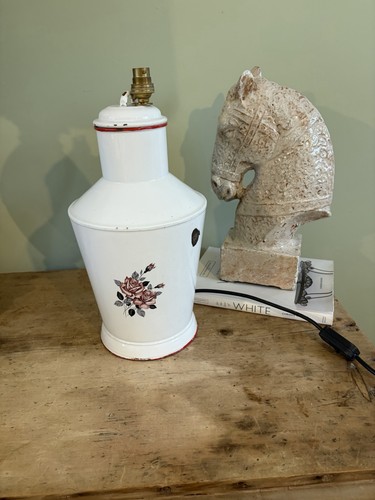 Vintage large white enamel