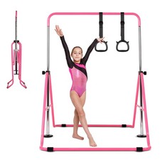 Gymnastics Bar for Kids Gymnastics Bars with Rings Height Adjustable Bar Xmas🎁