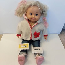 Playmates Matchbox Cricket Talking Doll 1980s Vintage plus tapes.